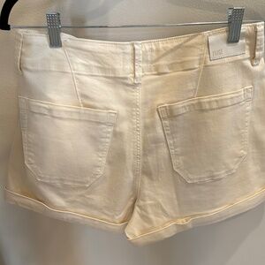 Cream denim shorts  7 for all mankind